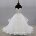 Customized Plus Size Applique beads A line Bride Wedding Dress